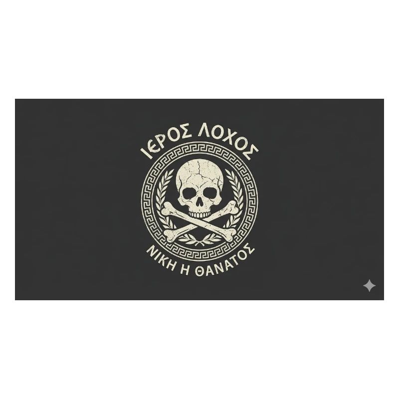 Skull in Laurel Circle Pattern