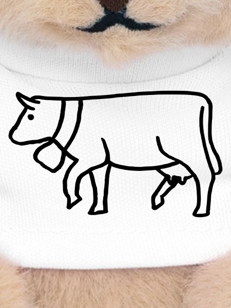 Cow drawn with bell