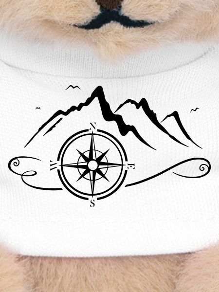 Mountains with compass
