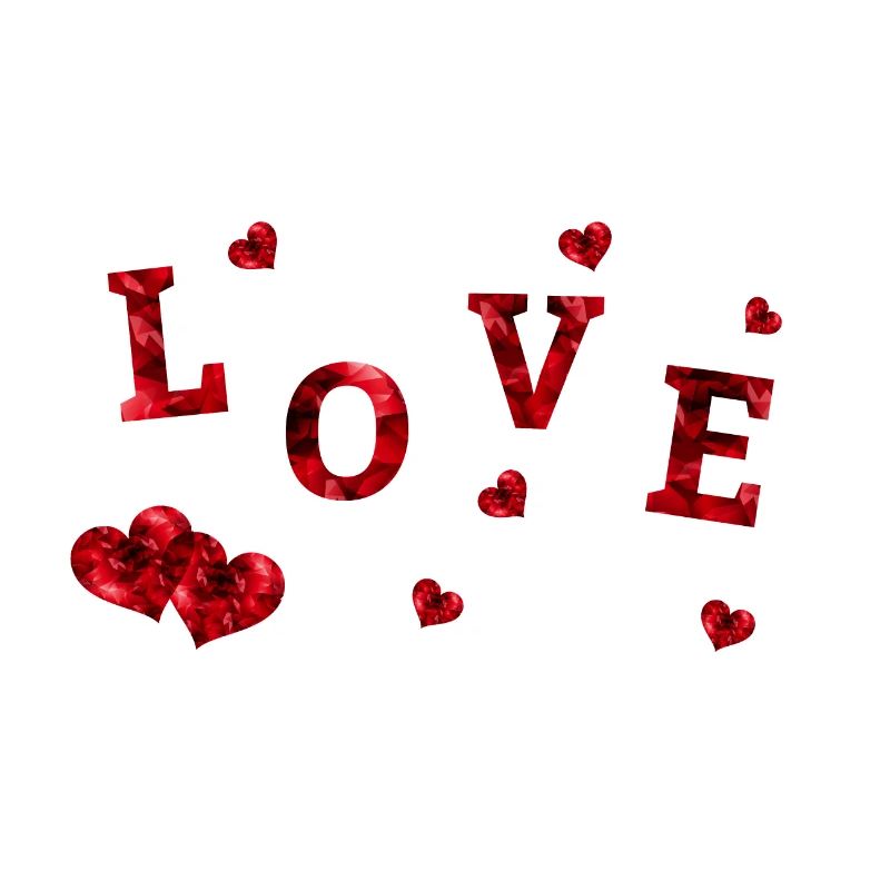 L’amour avec les grands et petits cœurs rouges #