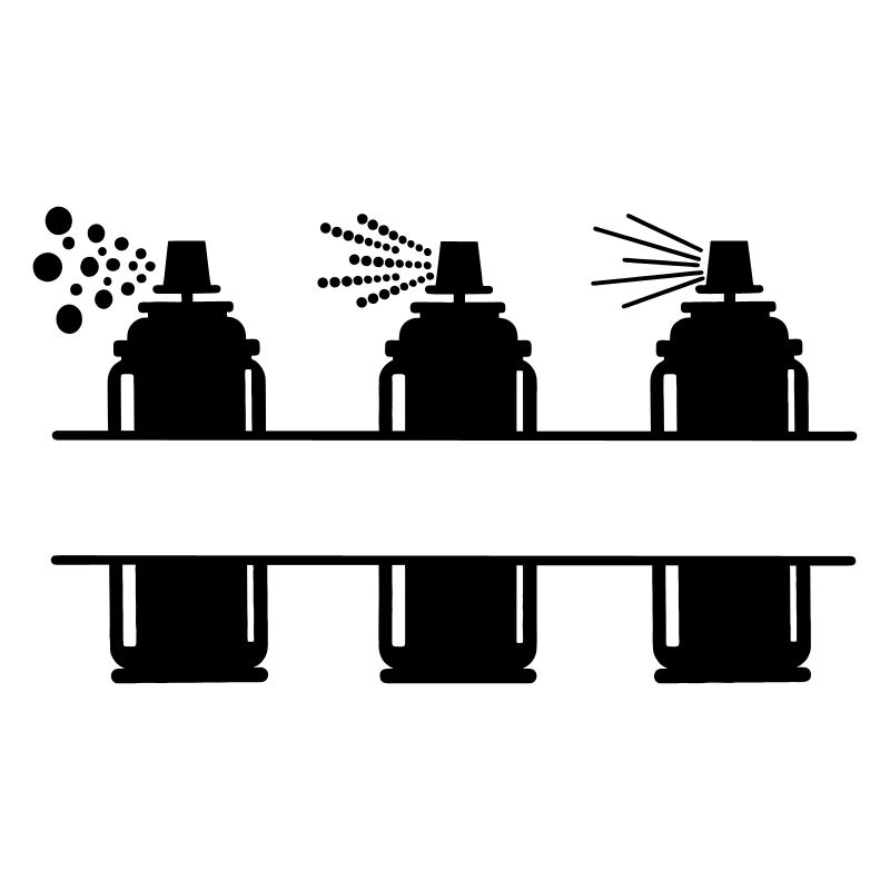 Three paint spray cans