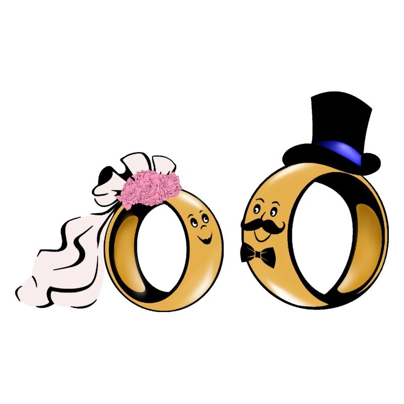 Duo de bagues de mariée Amour