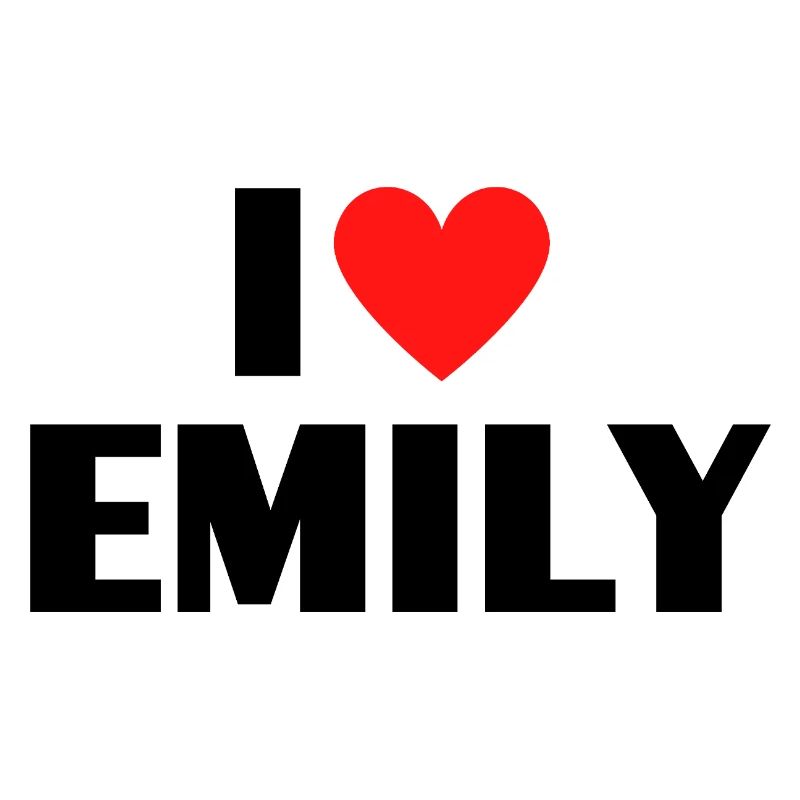 I love Emily Red Heart Love Fan Gift