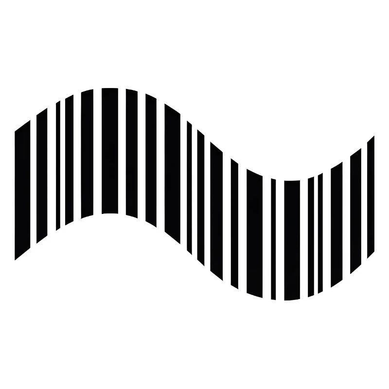 Barcode in wavy shape