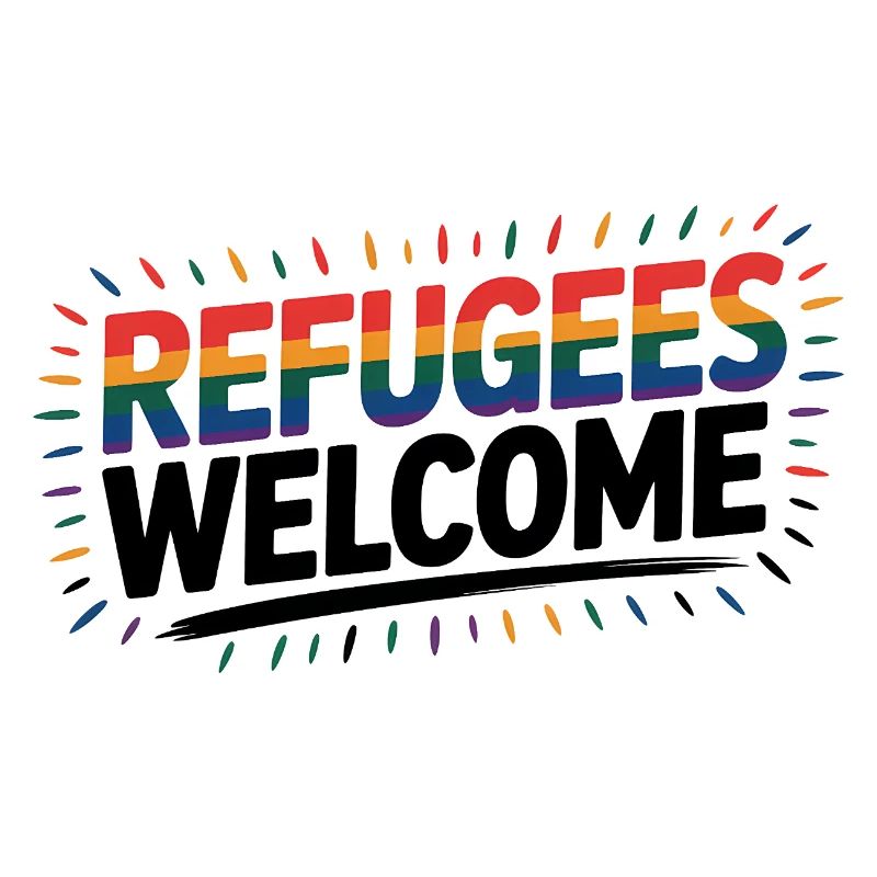 Refugees Welcome - Cool Pride Logo