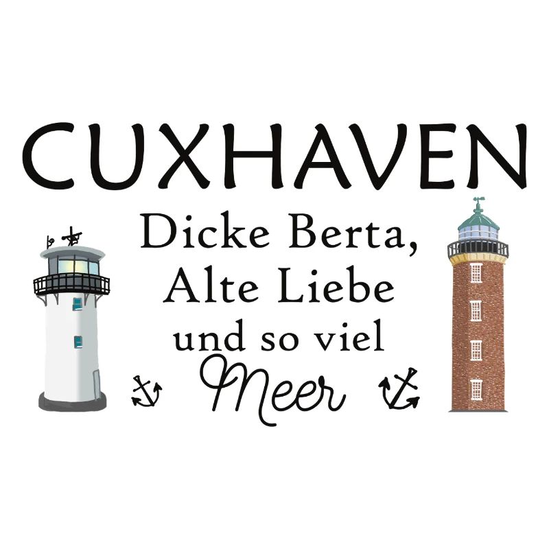 Cuxhaven, phares dessinés à la main, vieil amour