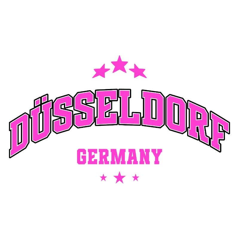 Düsseldorf Pink Arc Logo Tee