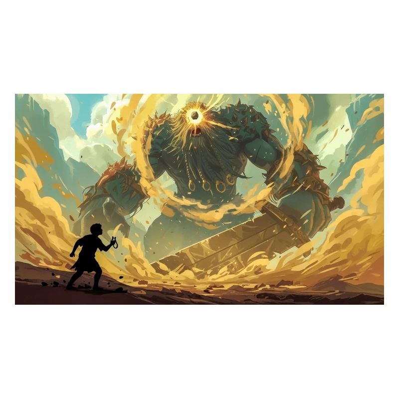 David vs Goliath: shepherd’s stone hits giant