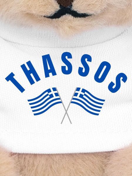 Thassos Drapeaux Grecs Croisés