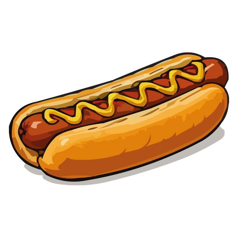 Comic de hot-dogs joyeux