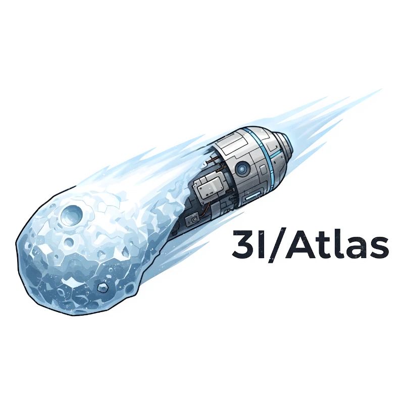 Comet flight through space