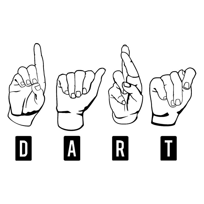 Darts,Darts,Darts-Sign Language-Black