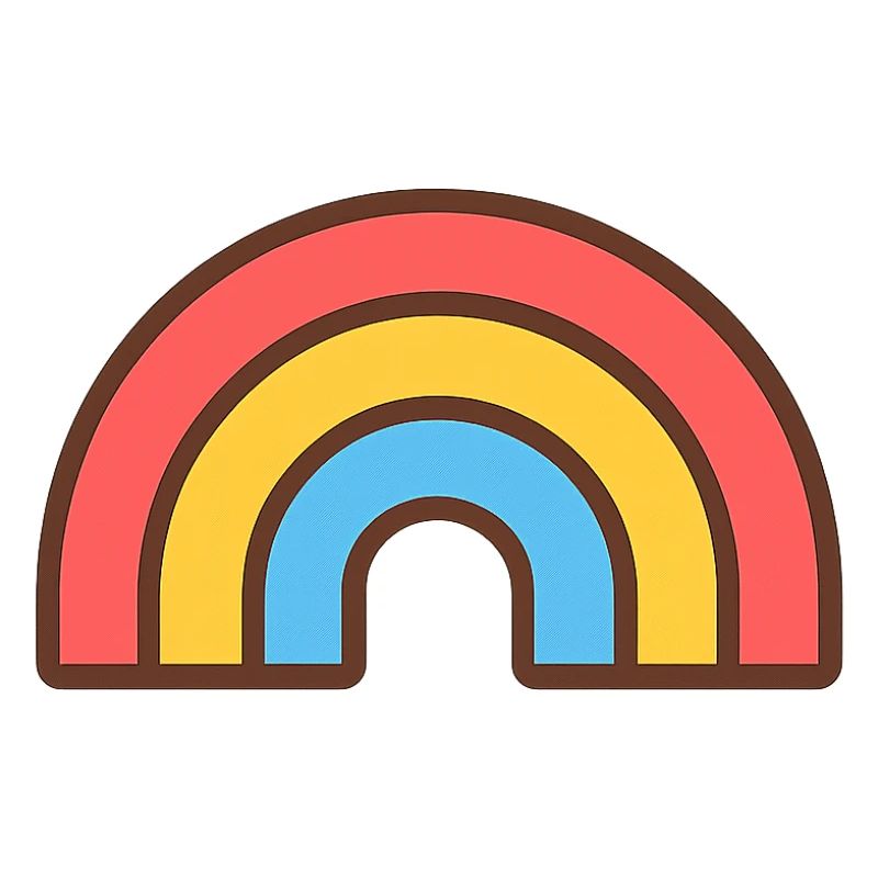 Arc-en-Ciel rétro éclatant