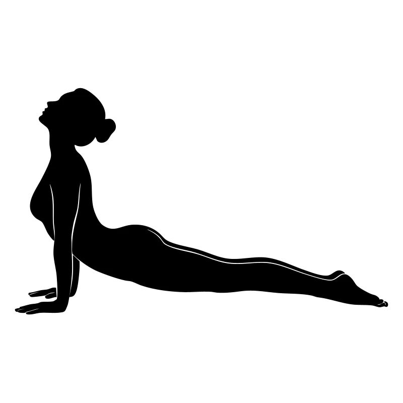 Silhouette de la posture de Cobra Yoga