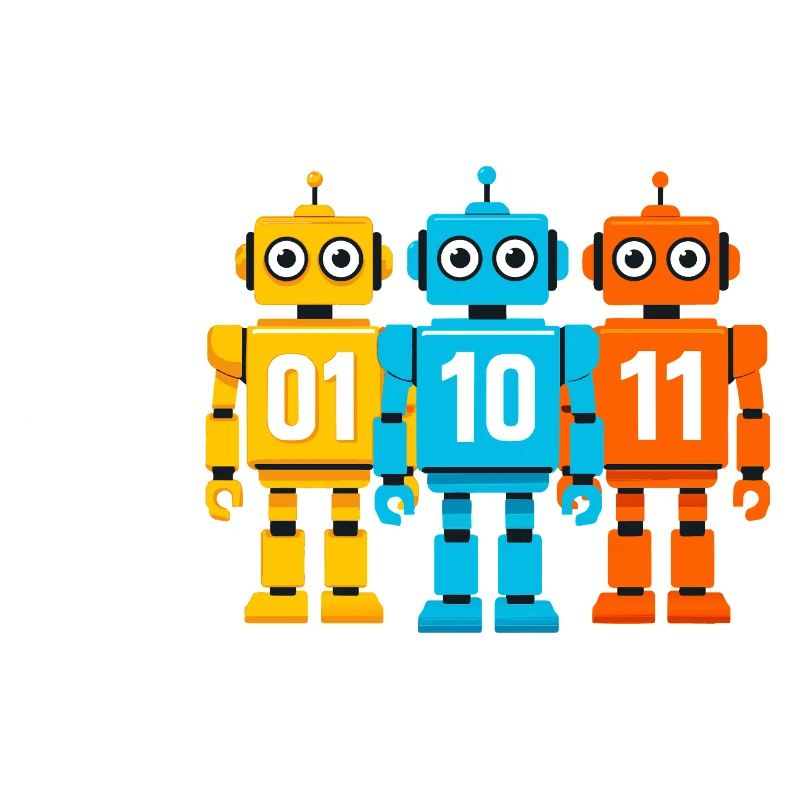 Robot 01 10 11 – Binary Sci-Fi Design