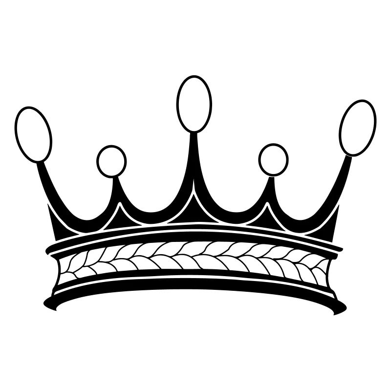 Crown five pearls transparent shadow image