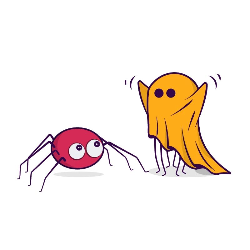 Halloween Spider Ghost Comic Cartoon Comic