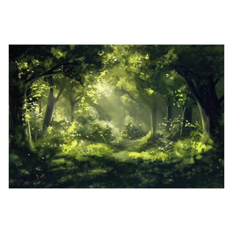 Forest Landscape Illustration Poster