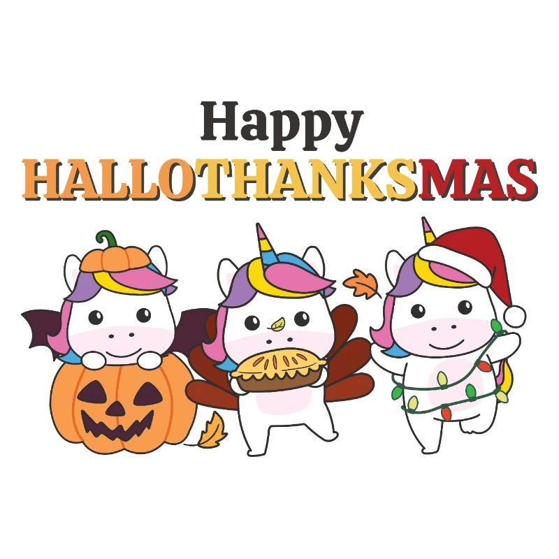 Happy Hallothanksmas Einhorn Weihnachts Einhörner