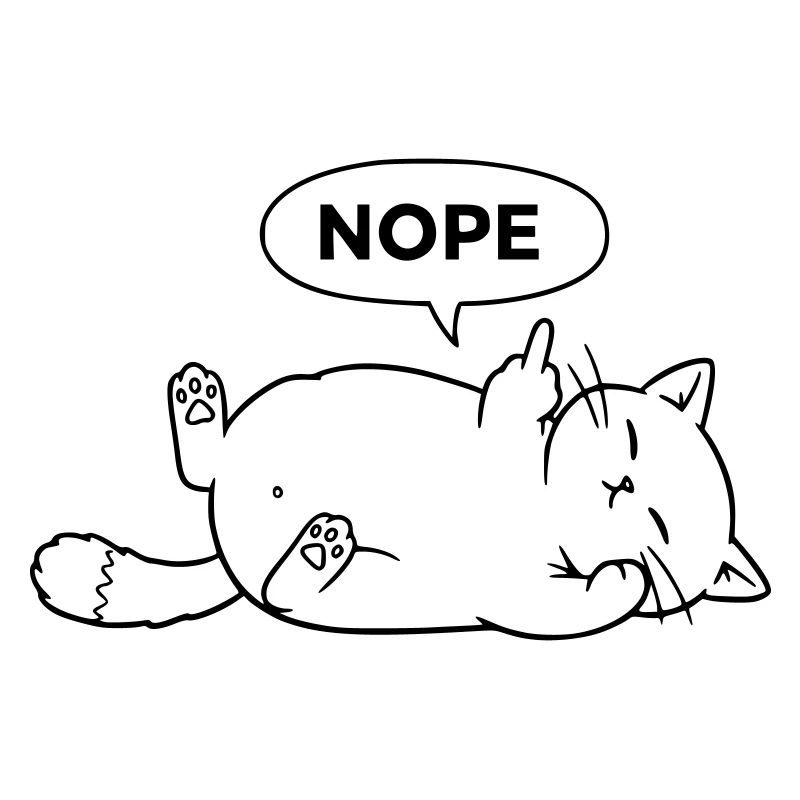 Nope Katze | Sarkastisches Katzen Statement