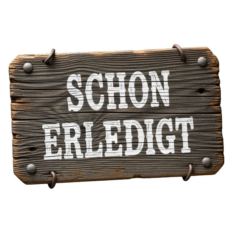 Already done – rustic workshop sign