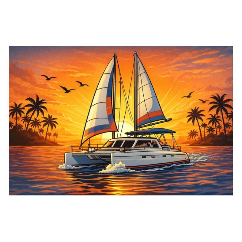 Katamaran Catamaran Sunset Fun