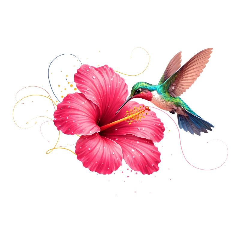 Colibri à la fleur d’hibiscus