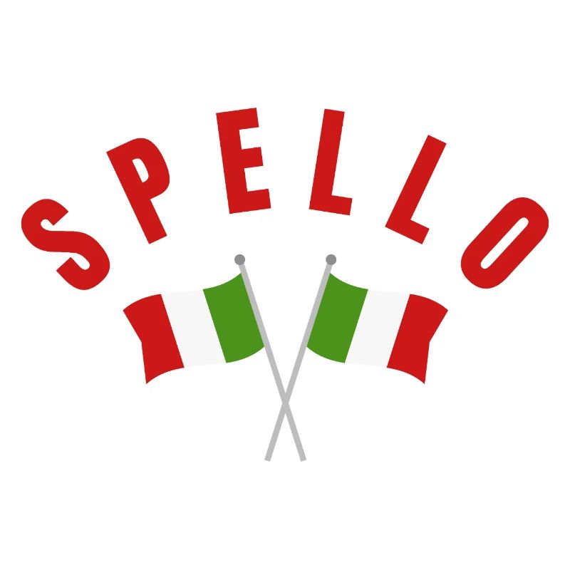 Drapeaux italiens de Spello
