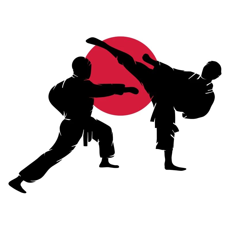 two karate fighter