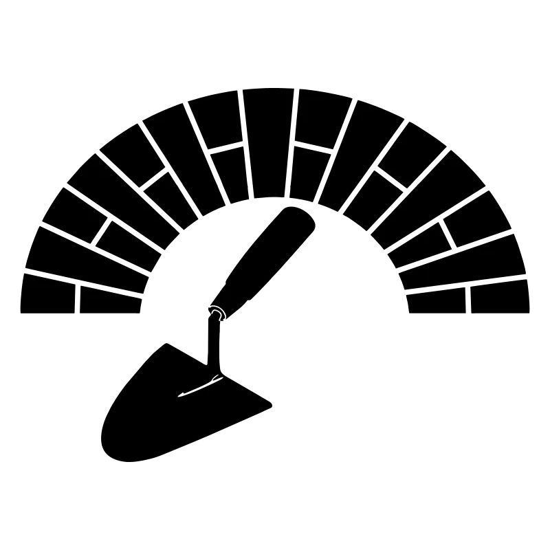 Mason masonry bricks with trowel logo