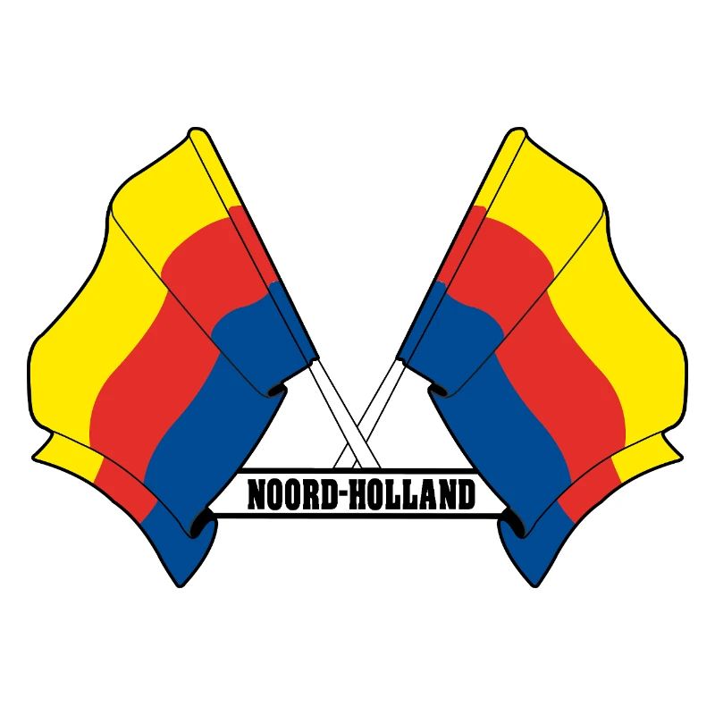 Two flags text NORTH HOLLAND