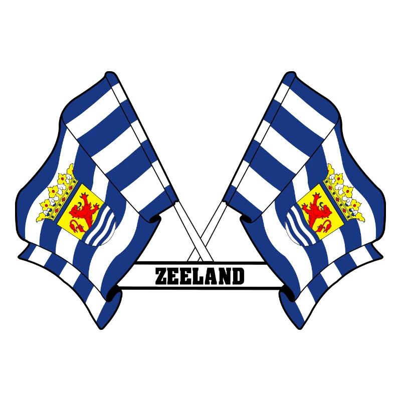 Two flags text ZEELAND