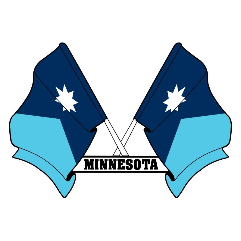 Two flags text MINNESOTA