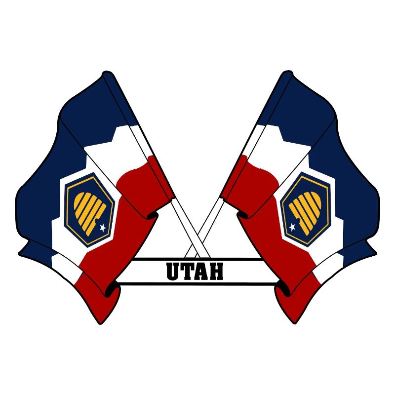 Two flags text UTAH