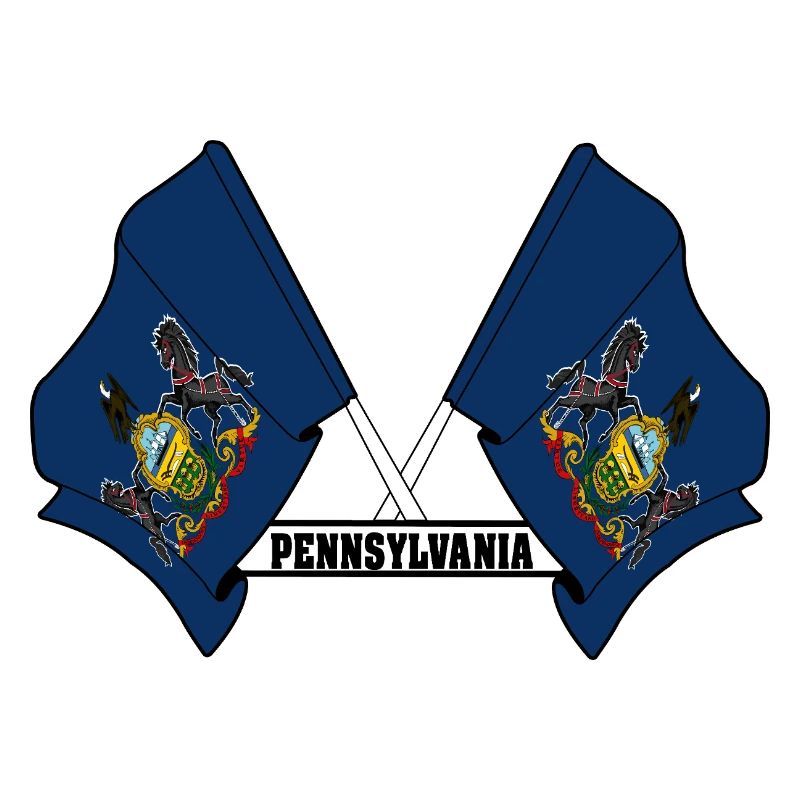 Two flags text PENNSYLVANIA