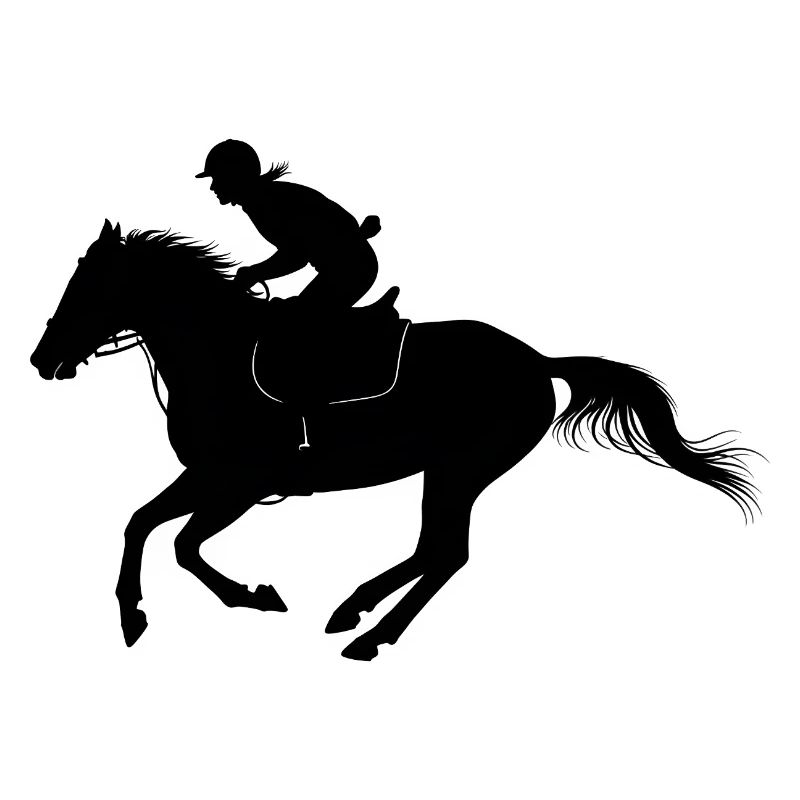 Cheval Élégant Silhouette Noire