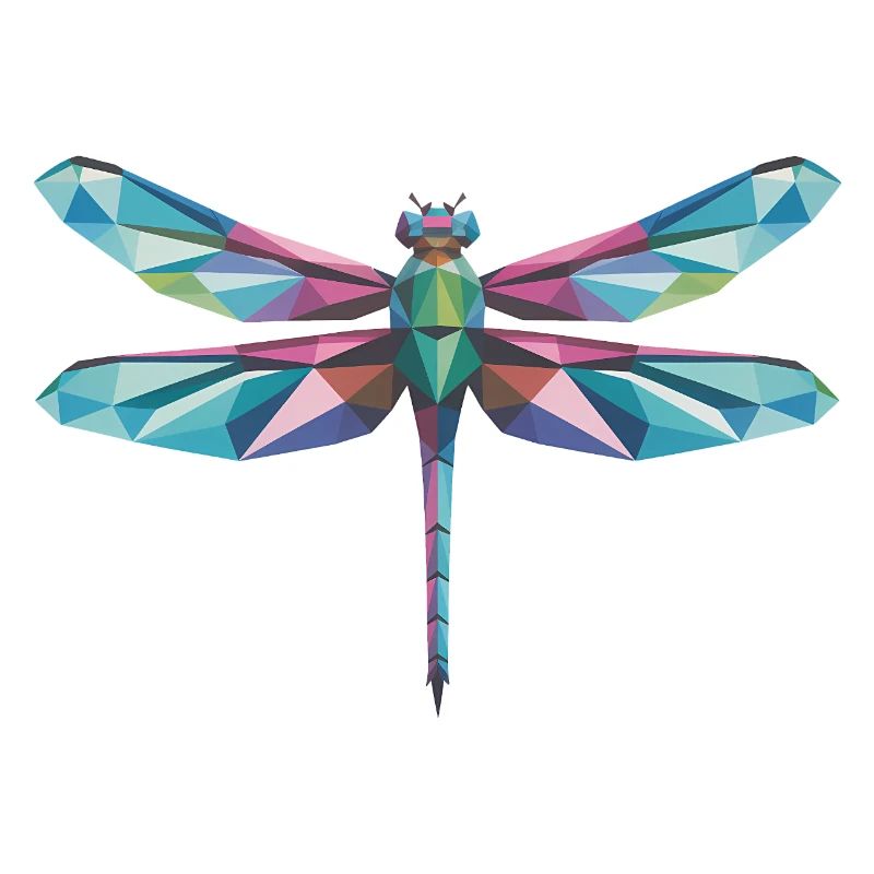 Libellule - Logo Low Poly cool