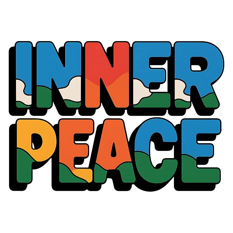 Inner Peace Regenbogen-Buchstaben