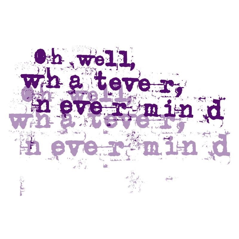 Explosion typographique grunge violette - laisse tomber