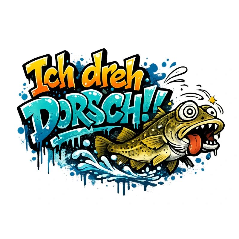 I Shoot Cod Graffiti Fish