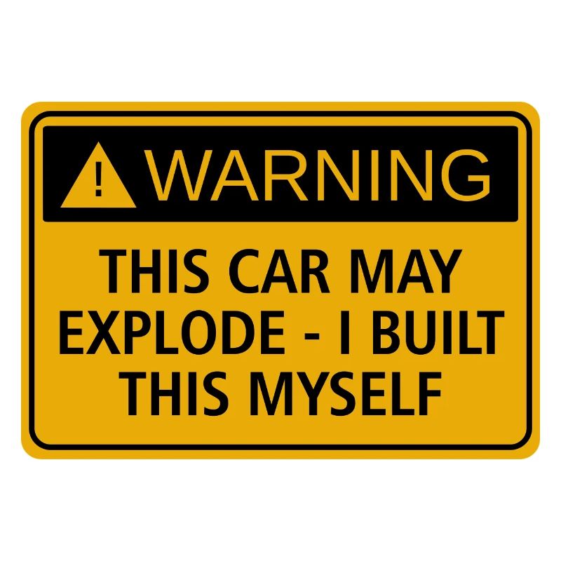 JDM sticker - this car may explode