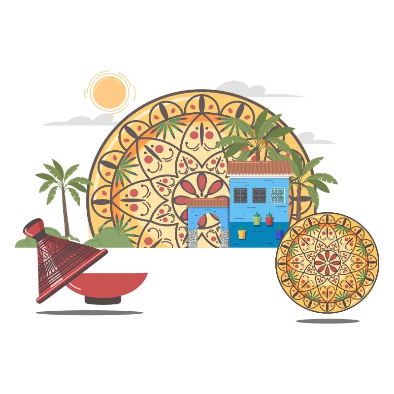 Moroccan Vector Mandala & Cultural Illustration