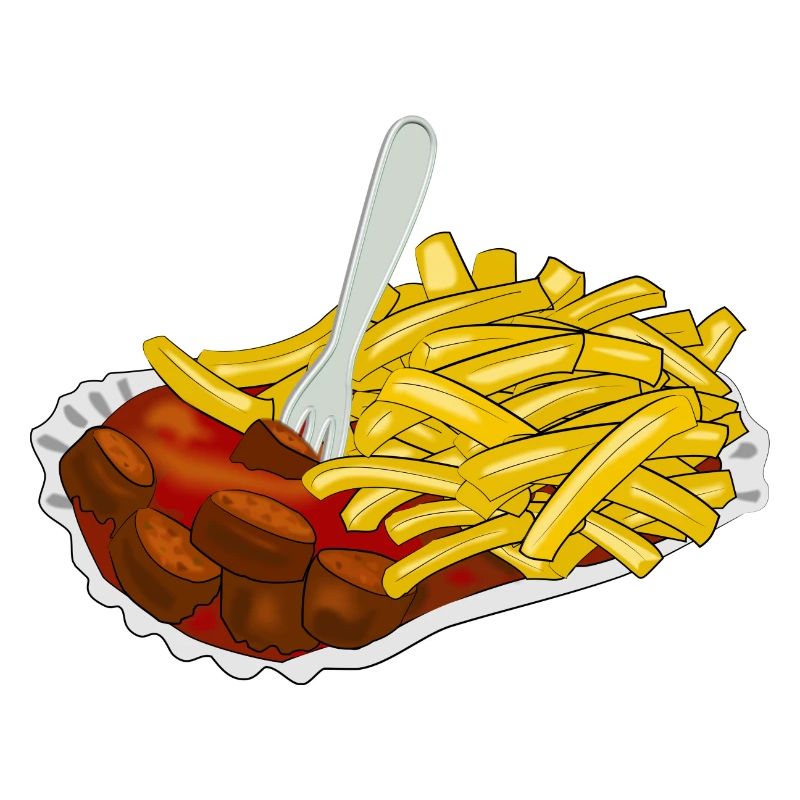 Currywurst mit Pommes