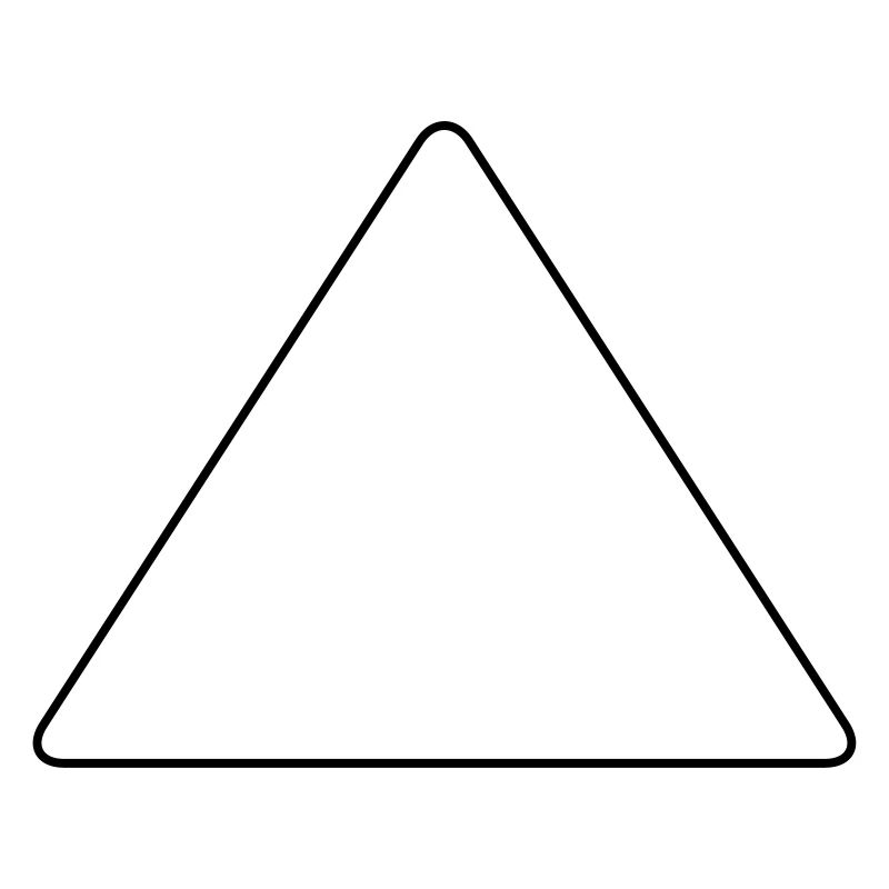 Triangle avec coins arrondis