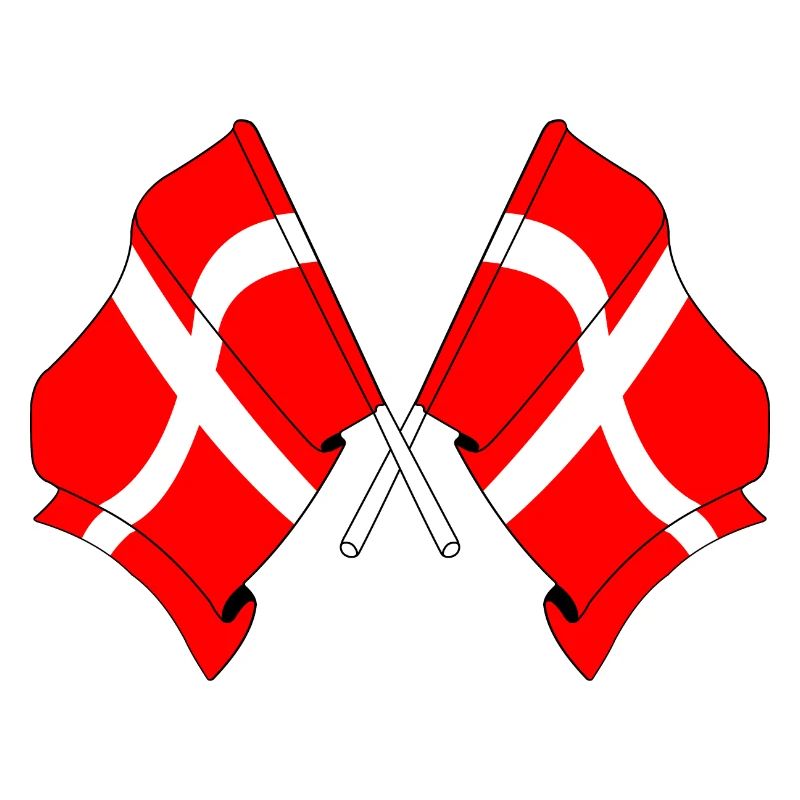 Deux drapeaux Danemark