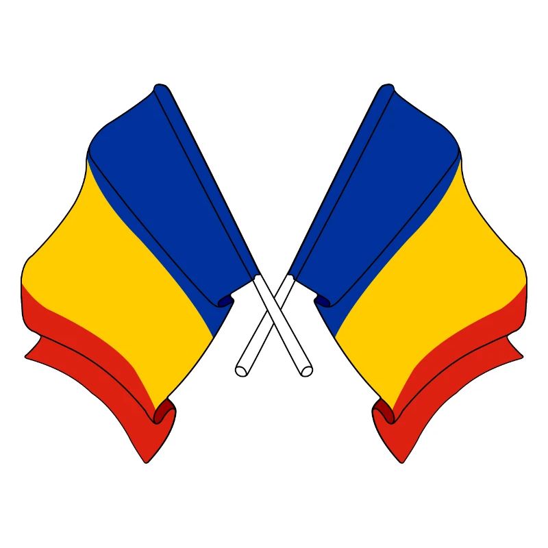 Deux drapeaux Drapeau de la Roumanie, drapeau horizontal m