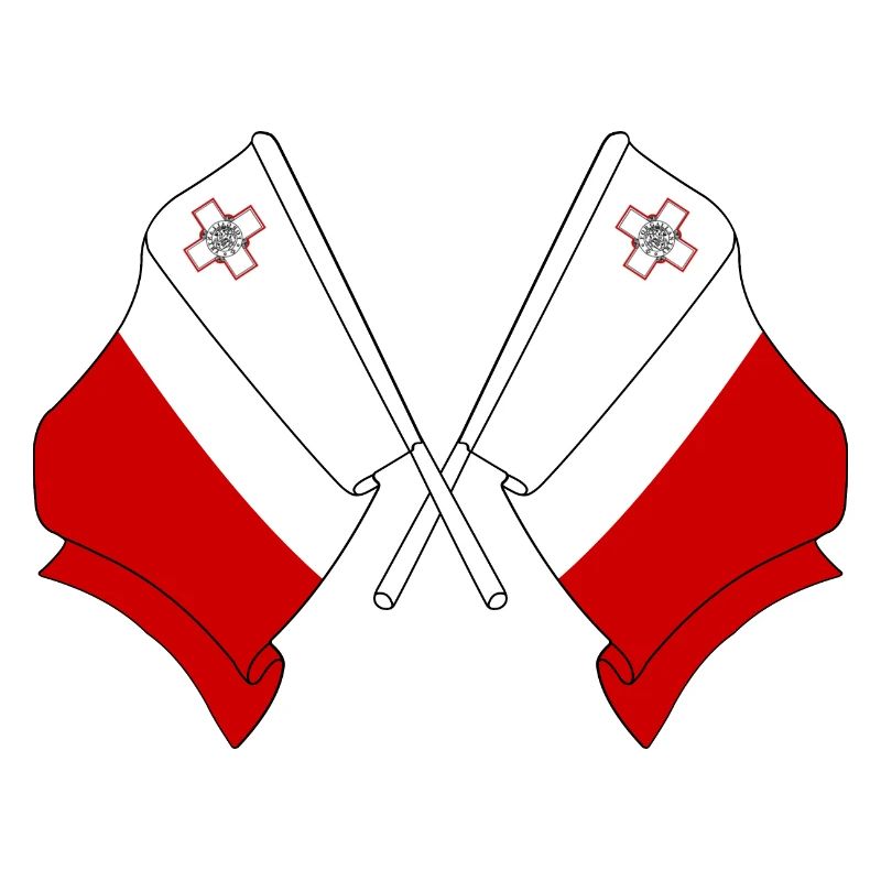 Deux drapeaux Malte