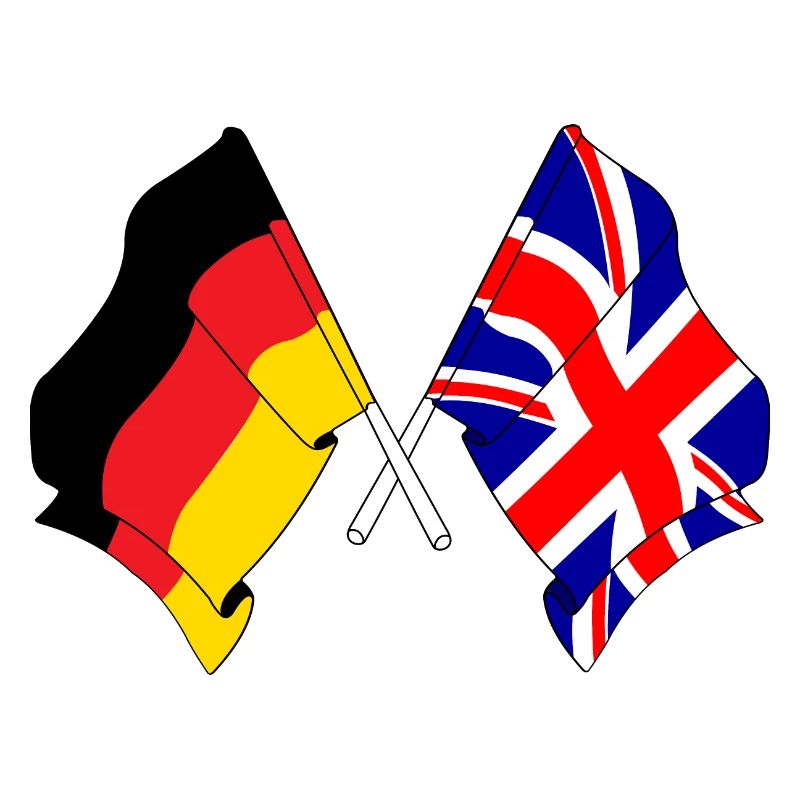 Drapeau de l’Allemagne et drapeau de l’Angleterre