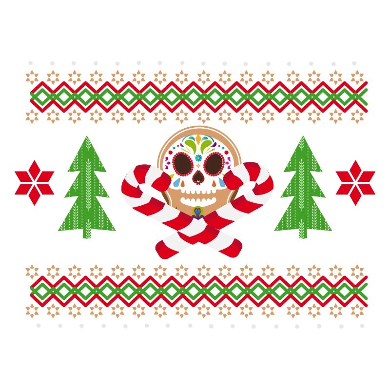 Gingerbread Man Sugar Skull Pattern for Christmas