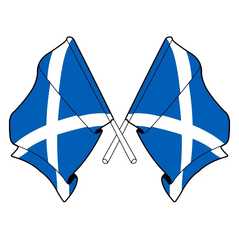 Deux drapeaux croisés de l’Ecosse